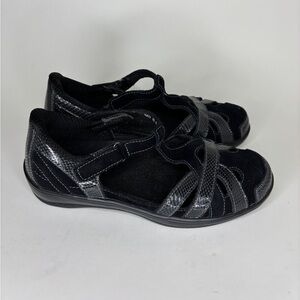orthofeet womens shoes Comfort Maryjanes Size 5B Black Sandals Walking casual